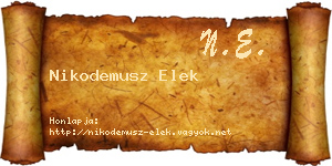 Nikodemusz Elek névjegykártya